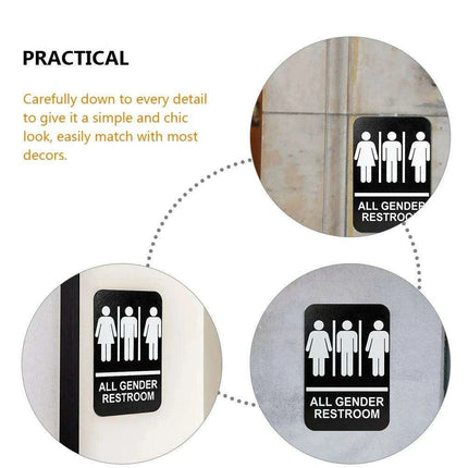 Universal Braille Restroom Sign for All Genders - Très Elite