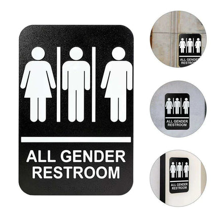 Universal Braille Restroom Sign for All Genders - Très Elite