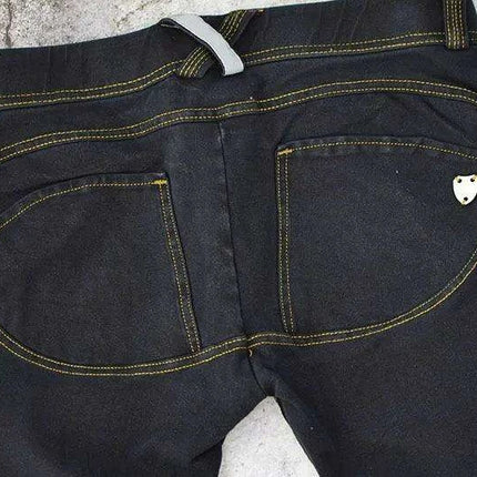 Urban Glam Black Sequin Plaid Skinny Jeans - Chic Street Style