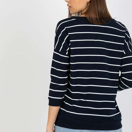 V-Neck Blouse Featuring Front Decorative Patch - Très Elite