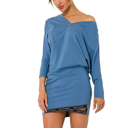 V-Neck Kimono Sleeve Casual Midi Dress