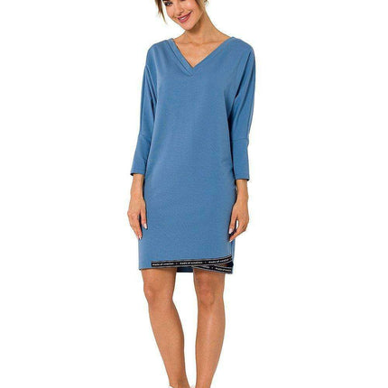 V-Neck Kimono Sleeve Casual Midi Dress - Très Elite