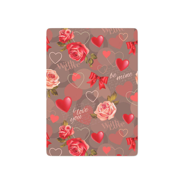 Valentine Red Heart Peekaboo Playing Cards - Enhance Your Game Nights