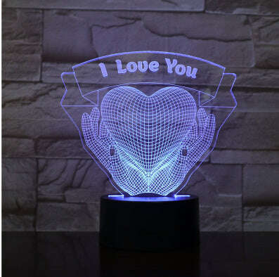 Valentines Day Gift Hands Holding Love 3D Night Light - Très Elite
