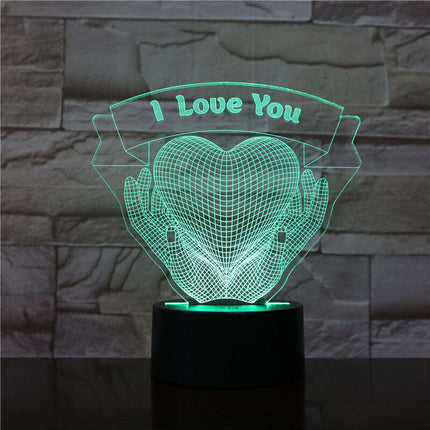 Valentines Day Gift Hands Holding Love 3D Night Light - Très Elite