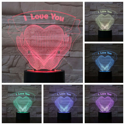 Valentines Day Gift Hands Holding Love 3D Night Light - Très Elite