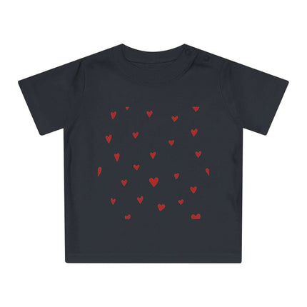 Valentine's Day Organic Cotton Baby Tee with Heart Design: Comfort Meets Elegance - Très Elite