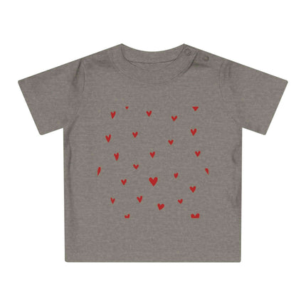 Valentine's Day Organic Cotton Baby Tee with Heart Design: Comfort Meets Elegance - Très Elite