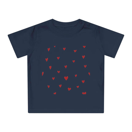 Valentine's Day Organic Cotton Baby Tee with Heart Design: Comfort Meets Elegance - Très Elite