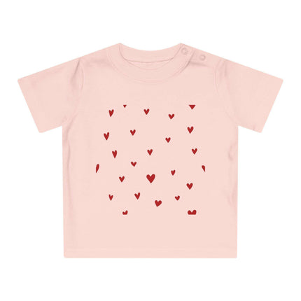 Valentine's Day Organic Cotton Baby Tee with Heart Design: Comfort Meets Elegance - Très Elite