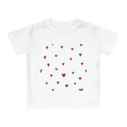 Valentine's Day Organic Cotton Baby Tee with Heart Design: Comfort Meets Elegance - Très Elite