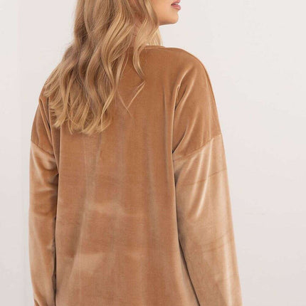 Velour Blouse 202023 With Ties Front And Butterfly Tags - Très Elite