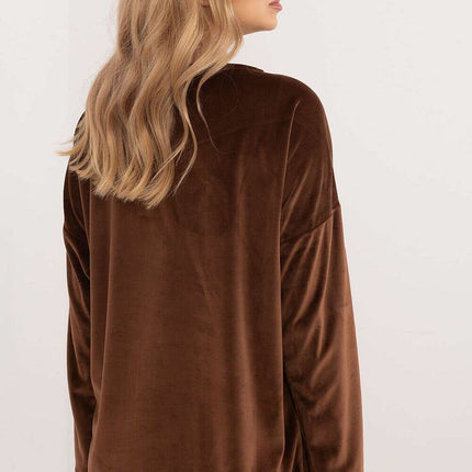 Velour Blouse 202023 With Ties Front And Butterfly Tags - Très Elite