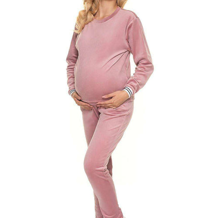 Velvet Comfort Tracksuit Set with Stylish Contrast Trim - Très Elite