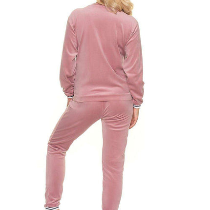 Velvet Comfort Tracksuit Set with Stylish Contrast Trim - Très Elite
