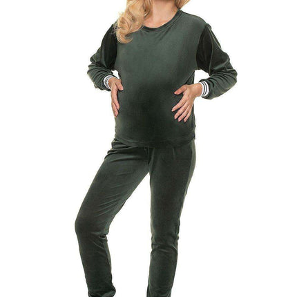 Velvet Comfort Tracksuit Set with Stylish Contrast Trim - Très Elite