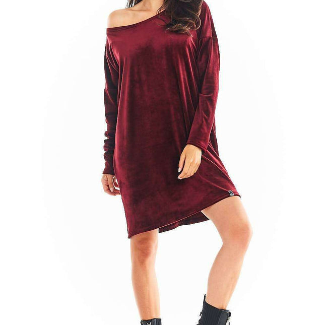 Velvet Elegance Long Sleeve Everyday Dress