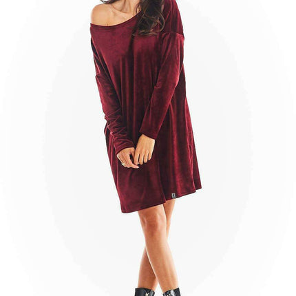 Velvet Elegance Long Sleeve Everyday Dress - Très Elite