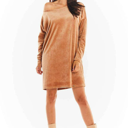 Velvet Elegance Long Sleeve Everyday Dress - Très Elite
