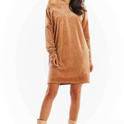 Velvet Elegance Long Sleeve Everyday Dress - Très Elite