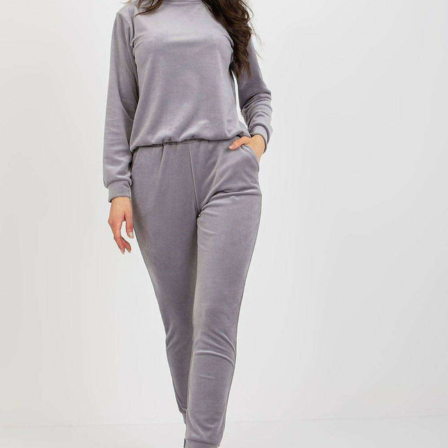 Velvet Elegance Velour Two Piece Set For Women Chic