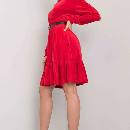 Velvet Hooded Ruffle Dress - Très Elite