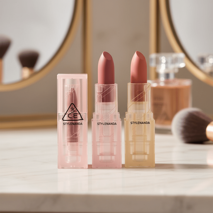 Velvet Luxe Lip Essentials: 3CE Soft Matte Lipstick Set - 6 Stunning Shades for Every Occasion - Très Elite