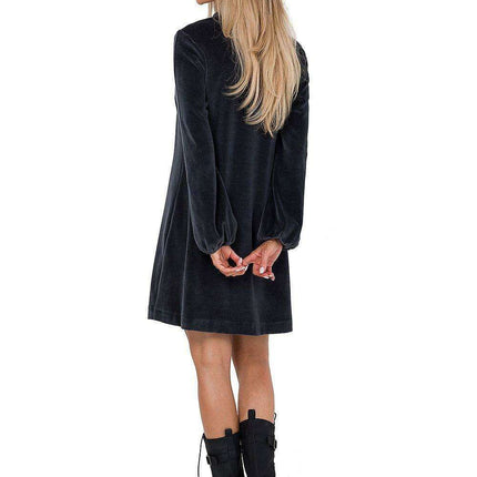 Velvet Vibe V-Neck Dress - Très Elite