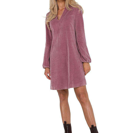 Velvet Vibe V-Neck Dress