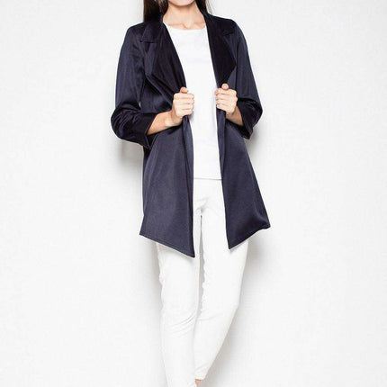 Venaton Classic Open-Front Coat - Embrace Effortless Sophistication - Très Elite
