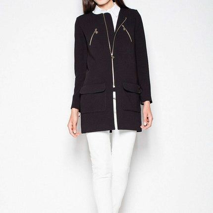 Venaton Modern Elegance Zippered Overcoat - Très Elite