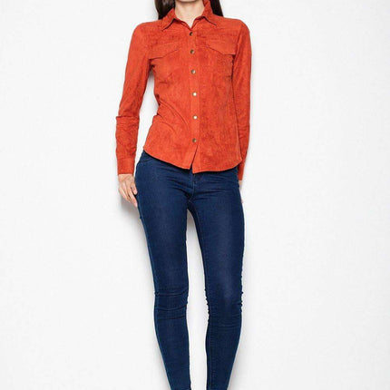 Venaton Suede Long Sleeve Shirt: Classic Style with Modern Metallic Details - Très Elite
