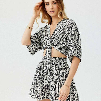 Vera Elegant High-Waisted Summer Trousers - Made in Europe - Très Elite