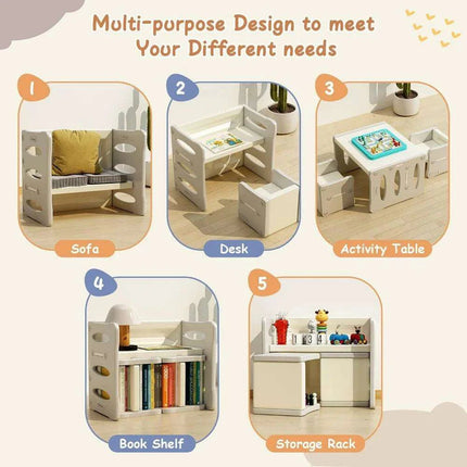 Versatile 3-in-1 Kids Furniture Set: Table & Chair Combo for Growing Children - Très Elite