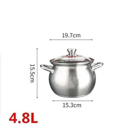 Versatile 304 Stainless Steel Large Soup Pot - Perfect for Gas and Induction Cooking - Très Elite