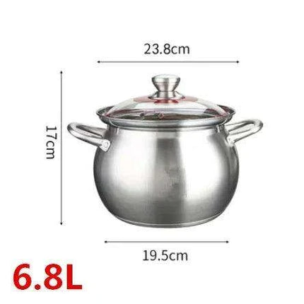 Versatile 304 Stainless Steel Large Soup Pot - Perfect for Gas and Induction Cooking - Très Elite