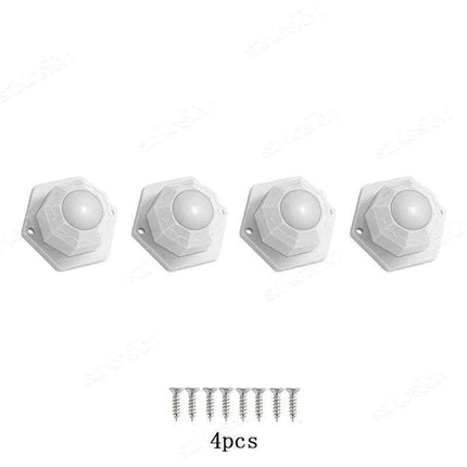 Versatile 360° Mini Swivel Caster Wheel Set - 4Pcs Stainless Steel & Nylon Adhesive Furniture Movers..