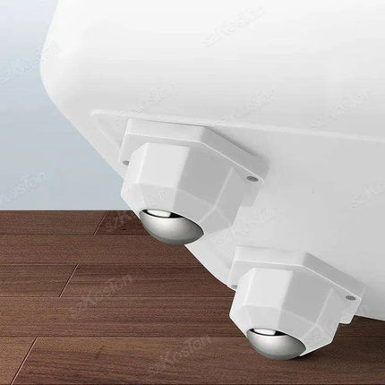 Versatile 360° Mini Swivel Caster Wheel Set - 4Pcs Stainless Steel & Nylon Adhesive Furniture Movers - Très Elite