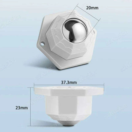 Versatile 360° Mini Swivel Caster Wheel Set - 4Pcs Stainless Steel & Nylon Adhesive Furniture Movers - Très Elite