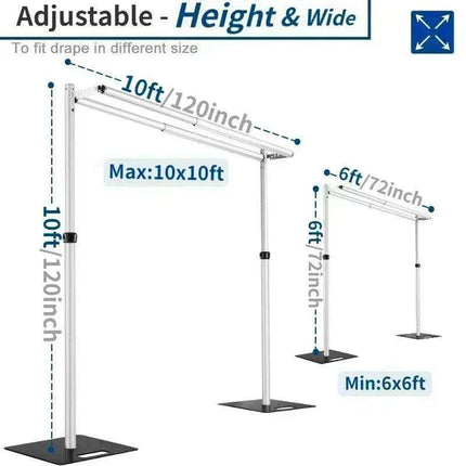 Versatile 3Mx6M Portable Backdrop Stand - Adjustable Aluminum Frame for Events and Weddings - Très Elite
