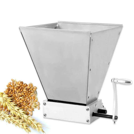 Versatile 4L Capacity Stainless Steel Malt Mill for Home Brewing - Très Elite