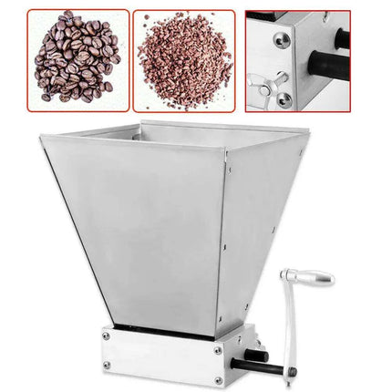 Versatile 4L Capacity Stainless Steel Malt Mill for Home Brewing - Très Elite