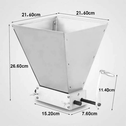 Versatile 4L Capacity Stainless Steel Malt Mill for Home Brewing - Très Elite