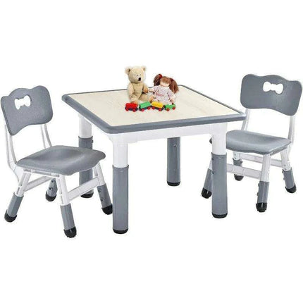 Versatile Activity Table and Chair Set for Kids with 2 Adjustable Chairs - Ideal Creative Space for Ages 3-8..