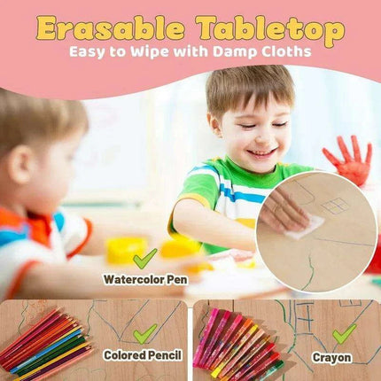 Versatile Activity Table and Chair Set for Kids with 2 Adjustable Chairs - Ideal Creative Space for Ages 3-8 - Très Elite
