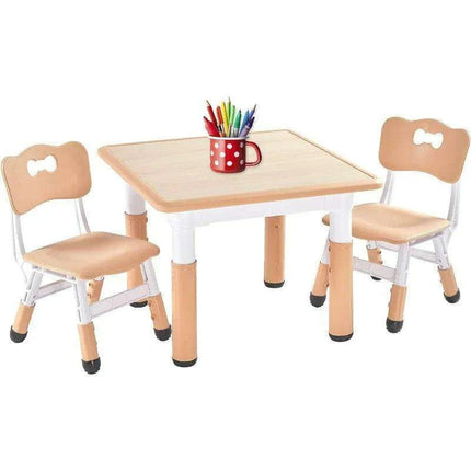 Versatile Activity Table and Chair Set for Kids with 2 Adjustable Chairs - Ideal Creative Space for Ages 3-8..