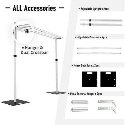 Versatile Adjustable Pipe & Drape Backdrop Stand for Events - Choose 10x10ft or 10x20ft Sizes - Très Elite