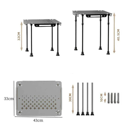 Versatile Aluminum Folding Picnic Table for Outdoor Adventures - Très Elite