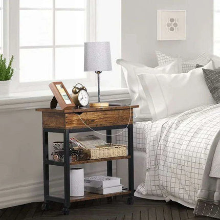 Versatile Charging End Table with Storage Solutions for Compact Living Spaces - Très Elite