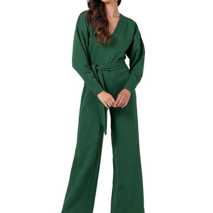Versatile Chic Knit Jumpsuit with Adjustable Belt